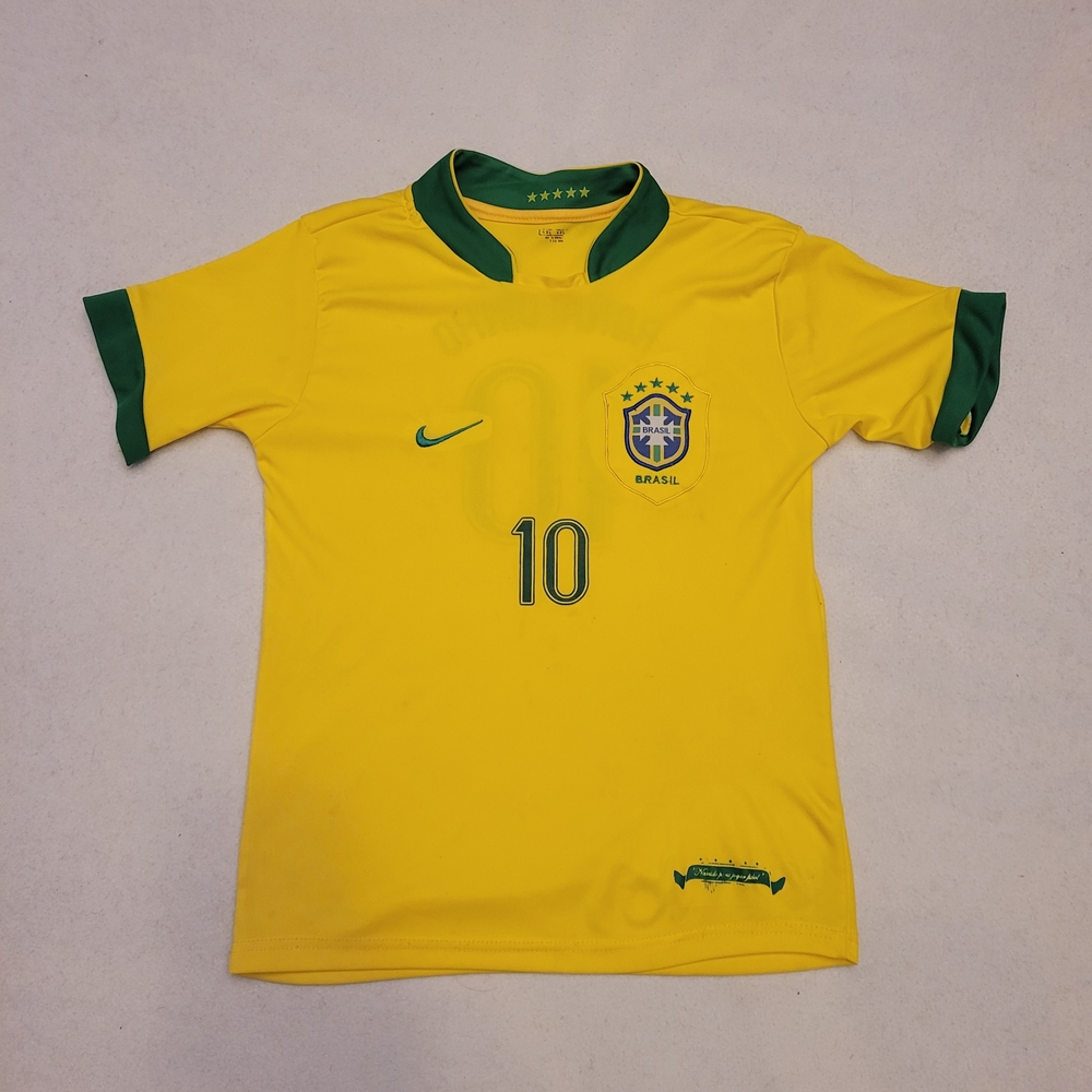 Kids Brazil Soccer Jersey - Yellow and Green